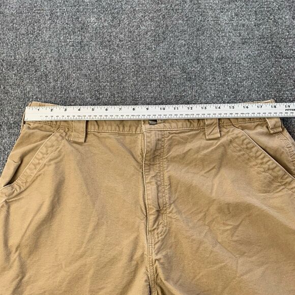 Carhartt Mens Utility Cargo Carpenter Shorts Brown Cotton Size 38 (Measures 36) - Picture 13 of 15